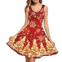 Women Stylish Tank Dresses Sleeveless Round Neck Midi Casual Dress with Pocket for Summer