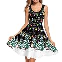 Women Stylish Tank Dresses Sleeveless Round Neck Midi Casual Dress with Pocket for Summer