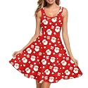 Women Stylish Tank Dresses Sleeveless Round Neck Midi Casual Dress with Pocket for Summer