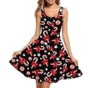 Women Stylish Tank Dresses Sleeveless Round Neck Midi Casual Dress with Pocket for Summer