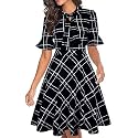 Women Summer Floral Ruffle Sleeve Wear to Work Church Wedding Guest Party Dresses