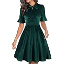 Women Summer Floral Ruffle Sleeve Wear to Work Church Wedding Guest Party Dresses