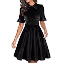 Women Summer Floral Ruffle Sleeve Wear to Work Church Wedding Guest Party Dresses