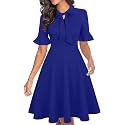 Women Summer Floral Ruffle Sleeve Wear to Work Church Wedding Guest Party Dresses