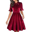 Women Summer Floral Ruffle Sleeve Wear to Work Church Wedding Guest Party Dresses