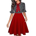 Women Summer Floral Ruffle Sleeve Wear to Work Church Wedding Guest Party Dresses