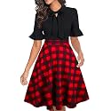 Women Summer Floral Ruffle Sleeve Wear to Work Church Wedding Guest Party Dresses