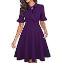 Women Summer Floral Ruffle Sleeve Wear to Work Church Wedding Guest Party Dresses