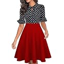 Women Summer Floral Ruffle Sleeve Wear to Work Church Wedding Guest Party Dresses