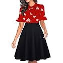 Women Summer Floral Ruffle Sleeve Wear to Work Church Wedding Guest Party Dresses