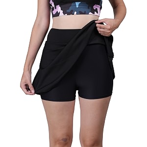 women swim skirts swimsuit high waist swimming skorts with shorts bikini bottoms bathing suit bottoms