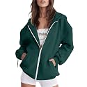 Women Teen Girls Hoodies Fall Long Sleeve Jacket Cute Zip up Hoodie Oversized Y2k Sweatshirts Pockets