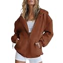 Women Teen Girls Hoodies Fall Long Sleeve Jacket Cute Zip up Hoodie Oversized Y2k Sweatshirts Pockets