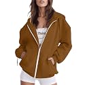 Women Teen Girls Hoodies Fall Long Sleeve Jacket Cute Zip up Hoodie Oversized Y2k Sweatshirts Pockets
