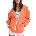 Women Teen Girls Hoodies Fall Long Sleeve Jacket Cute Zip up Hoodie Oversized Y2k Sweatshirts Pockets