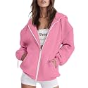 Women Teen Girls Hoodies Fall Long Sleeve Jacket Cute Zip up Hoodie Oversized Y2k Sweatshirts Pockets