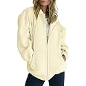 Women Teen Girls Hoodies Fall Long Sleeve Jacket Cute Zip up Hoodie Oversized Y2k Sweatshirts Pockets