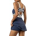 Women Tennis Dress with Built-in Shorts &amp; Bra Golf Dress