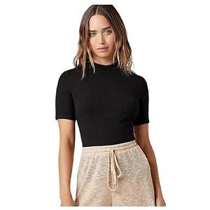 Women Trendy High Neck Top Half Sleeves