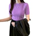 Women Trendy High Neck Top Half Sleeves