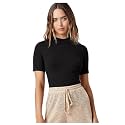 Women Trendy High Neck Top Half Sleeves