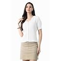 Women V Neck Top with Button Front