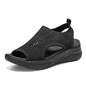 Women Walking Sandals Arch Support Orthotic Comfortable Plantar Fasciitis Non-slip Casual Open Toe Sport Sandals for Athletic Summer Beach