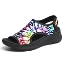 Women Walking Sandals Arch Support Orthotic Comfortable Plantar Fasciitis Non-slip Casual Open Toe Sport Sandals for Athletic Summer Beach