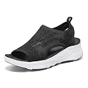 Women Walking Sandals Arch Support Orthotic Comfortable Plantar Fasciitis Non-slip Casual Open Toe Sport Sandals for Athletic Summer Beach