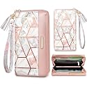 Coco Rossi Wallet for Women RFID Blocking Zipper Around Credit Card Holder
