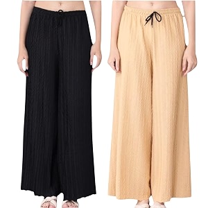 Women Wide Leg Palazzo Pants Combo Pack