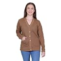Women Woolen v-Neck Cardigan Pullover Sweater for