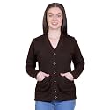Women Woolen v-Neck Cardigan Pullover Sweater for