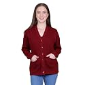 Women Woolen v-Neck Cardigan Pullover Sweater for