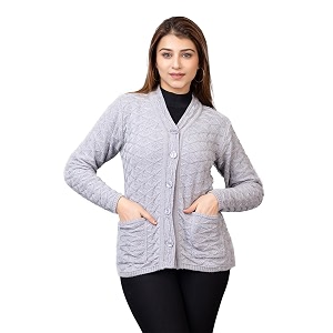 Women Woolen V Neck Casual Wear Stylish