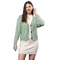 Women Woolen V Neck Casual Wear Stylish