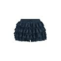 Women Y2K Lace Multi-Layered Bloomers Lolita Ruffle Shorts Cute Mini Skirt