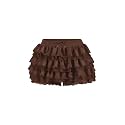 Women Y2K Lace Multi-Layered Bloomers Lolita Ruffle Shorts Cute Mini Skirt