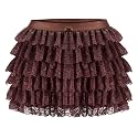 Women Y2K Lolita Bloomers Lace Mesh Ruffle Shorts Sexy Boyshorts Elastic Waist Sweet Pettipants