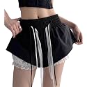 Women Y2k Lolita Bloomers Fairy Lace Sexy Coquette Pumpkin Panties Black and White