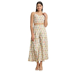 Womens 2-Piece Printed Coord Set Treanding
