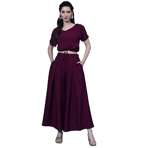 Womens 2-Piece Solid Coord Set Relexfit