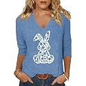 Womens 34 Sleeve V Neck Valentine T