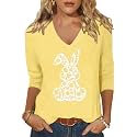 Womens 34 Sleeve V Neck Valentine T