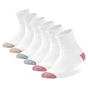 Womens Ankle Socks Full Cushioned Cotton Socks Anti-blister 6 Pairs 7-13