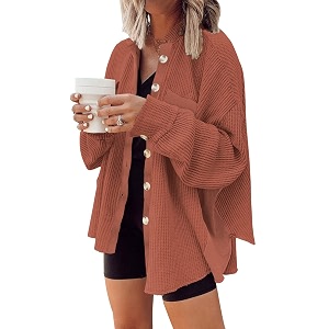 Womens Corduroy Button Down Shirts Color Block