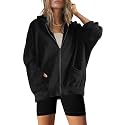 Womens Fashion Zip Up Hoodies Oversized Waffle
