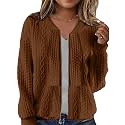 Womens Full Zip Up Cardigan Sweater Casual