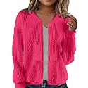 Womens Full Zip Up Cardigan Sweater Casual