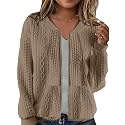 Womens Full Zip Up Cardigan Sweater Casual